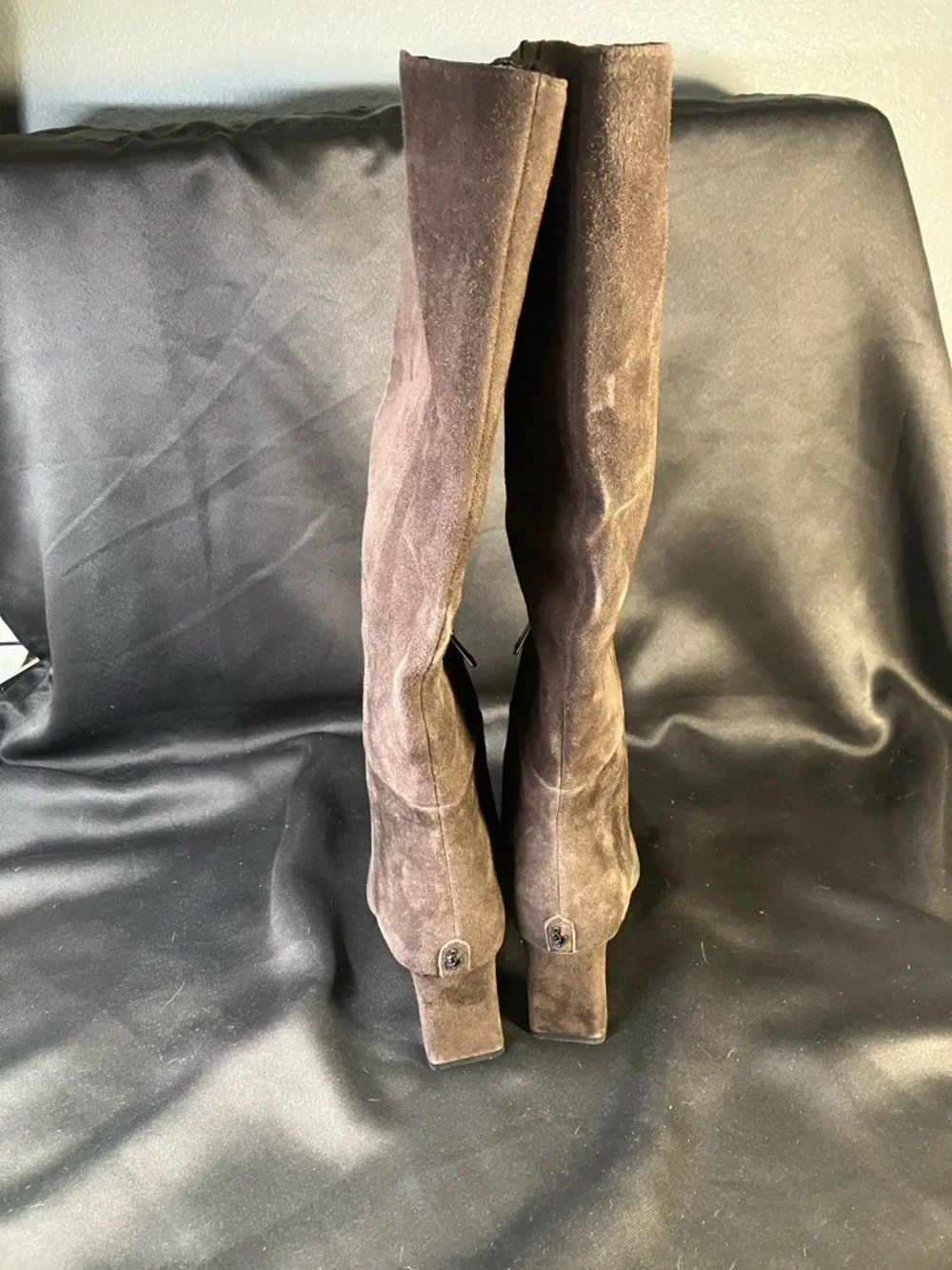 Sam Edelman Sylvia Wide Calf Knee High Boot, 6.5M, Chocolate Brown Suede